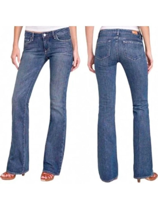 PAIGE Denim - Paige Hollywood Hill Classic Blue denim mid rise flare Jeans size 30